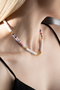 Heliophilia Silver Collar KL-0874 Multicolor con Colgante de Piedra de 0,4 cm